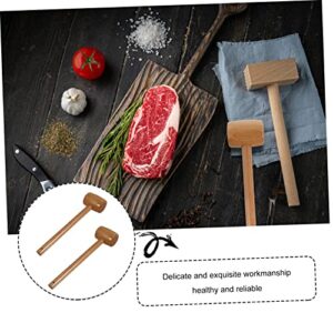 BESTonZON 2pcs Crab Hammer Mini Cakes Farrier Tools Nutcrackers for Nuts Crab Leg Hammer Meat Tenderizer Hammer Bench Hammer Beech Seafood Hammer Cake Mallets Wooden Lobster Hammer