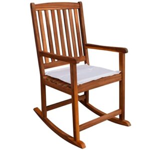 slgsdmj outdoor rocking chair, wooden rustic high back all weather rocker, for indoor, backyard & patio outdoor rocking chair acacia wood