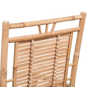Outdoor Porch Rocker Chair for Adult, All Weather- Resistant Patio Rocking Chair for Garden Lawn Rocking Chair Bamboo