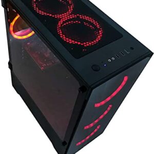 Alarco Gaming PC Desktop Computer Intel 3.70GHz,16GB Ram,512 GB SSD,Windows 11 pro,WiFi Ready,Video Card RX 580 8GB, 6 RGB Fans with Remote