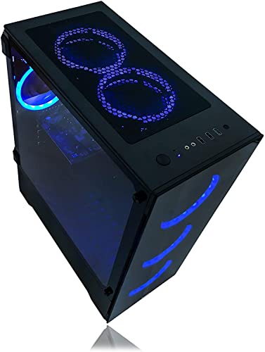 Alarco Gaming PC Desktop Computer Intel 3.70GHz,16GB Ram,512 GB SSD,Windows 11 pro,WiFi Ready,Video Card RX 580 8GB, 6 RGB Fans with Remote