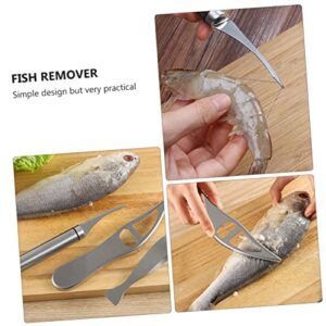 BESTonZON 2 Sets Stainless Steel Fish Scale Planer Cleaning Tools Fish Scaler Brush Fish Descaling Tool Prawn Cleaning Tool Kitchen Utensil Fish Scale Tool Fish Remover Seafood Detergent Set