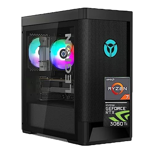 Lenovo Legion T5 Gaming Desktop 2023 Newest, AMD Ryzen 7 5700G Processor, NVIDIA GeForce RTX 3060Ti Graphics, 16GB RAM, 1TB SSD, 1TB HDD, Wi-Fi 6, Bluetooth, Windows 11 Home