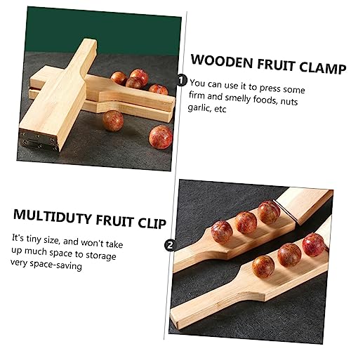 Uonlytech 1pc Plum Press Crab Tools Macadamia Nuts Fruit Press Machine Multitools Seafood Chestnut Cutter Fruit Clamp Wooden Fruit Clamp Fruit Clip Crusher Wood, Stainless Steel Household