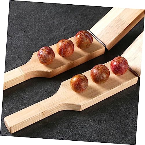 Uonlytech 1pc Plum Press Crab Tools Macadamia Nuts Fruit Press Machine Multitools Seafood Chestnut Cutter Fruit Clamp Wooden Fruit Clamp Fruit Clip Crusher Wood, Stainless Steel Household