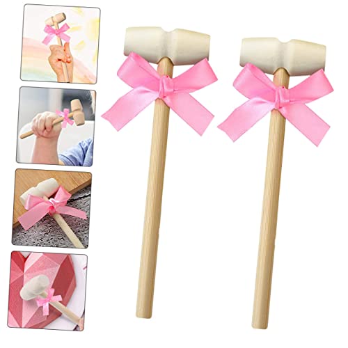 Mini Wooden Hammers 5pcs Wooden Hammer Ornaments Hammer Mini for Cracking Seafood Tool Wood Mallets for Chocolate Wooden Crab Mallets Pink Mini Mallets Wood Cake Mallets