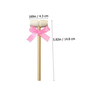 Mini Wooden Hammers 5pcs Wooden Hammer Ornaments Hammer Mini for Cracking Seafood Tool Wood Mallets for Chocolate Wooden Crab Mallets Pink Mini Mallets Wood Cake Mallets