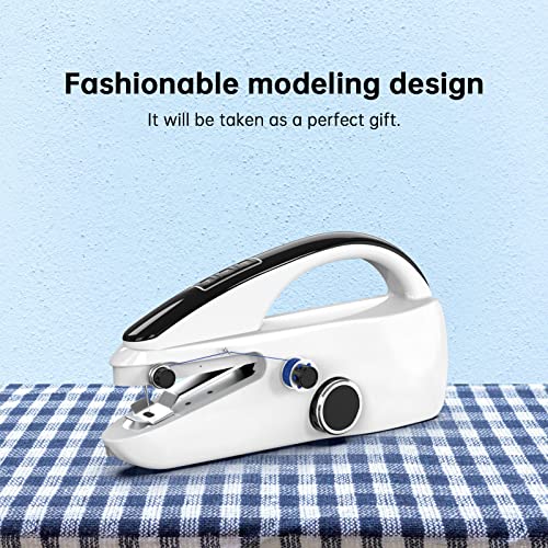 Mini sewing machine,Two dear,handheld sewing machine,Easy to Use and Fast Stitch Suitable for Clothes,Fabrics, DIY Home Travel