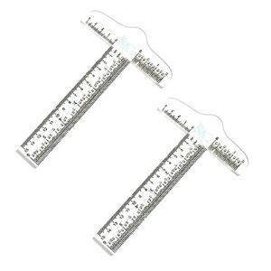 2pcs t square ruler 6 inches clear acrylic t-square ruler, drafting tools, drafting t square, t ruler transparent for crafting and drafting
