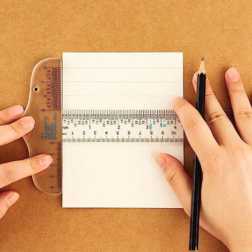 2pcs T Square Ruler 6 Inches Clear Acrylic T-Square Ruler, Drafting Tools, Drafting T Square, T Ruler Transparent for Crafting and Drafting