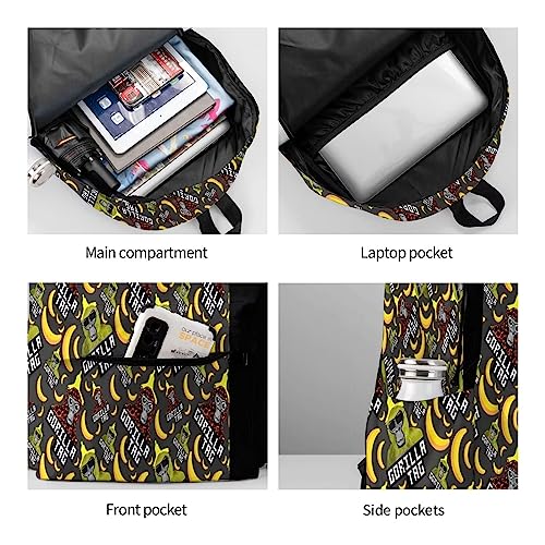 Oiwizxi 3D Printing Backpack Cute Cartoon Daily Leisure Bag Large Capacity Computer Bag and lunchbox 3 Piece Set