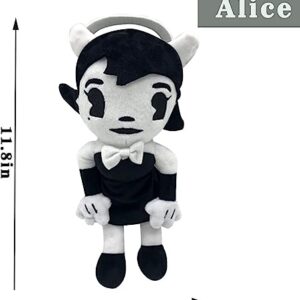 SmallBos 3PCS Alice Plush, Tom Plush, Horror Game Plush, Soft Stuffed Animals Plush Toys for Kids and Game Fans