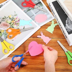 60 Pcs School Supplies Bulk Includes 30 Pcs Safety Blunt Tip Student Scissors for Kids 30 Pcs 12 Inch Plastic Rulers Back to School Supply for Student Classroom Office (Clear)