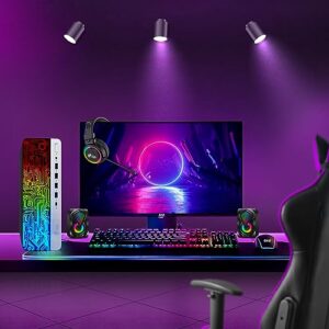 BTO RGB Gaming Desktop PC Bundle - Intel Core i7-6th Gen. 16GB DDR4 Ram, 512GB SSD, NVIDIA GT 1030, New 22 Inch Monitor, RGB Set, Windows 10 (Renewed)