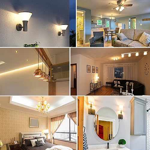 SNBIHIBE E12 Led Chandelier Light Bulbs 10W,100watt Equivalent Dimmable Bulb,3000k Warm White Candelabra Lights,110-120v Ac 1000lm C7 T6 Light Bulb for Ceiling Fan Pendant Lighting Salt Lamp 2pcs