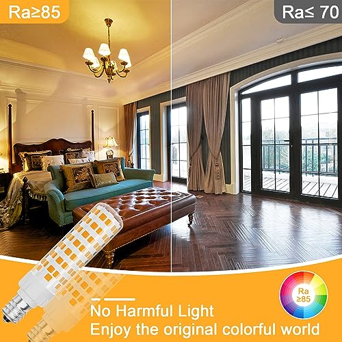 SNBIHIBE E12 Led Chandelier Light Bulbs 10W,100watt Equivalent Dimmable Bulb,3000k Warm White Candelabra Lights,110-120v Ac 1000lm C7 T6 Light Bulb for Ceiling Fan Pendant Lighting Salt Lamp 2pcs