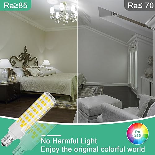 SNBIHIBE E12 Led Chandelier Light Bulbs 10W,100watt Equivalent Dimmable Bulb,6000k Daylight Candelabra Lights,110-120v Ac 1000Lm C7 T6 Bulb,No Flicker for Ceiling Fan Pendant Lighting Salt Lamp 2pcs