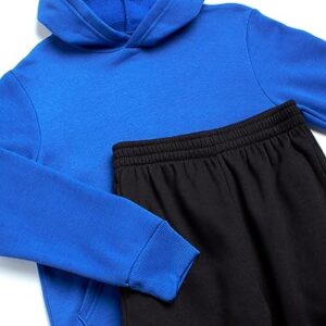Quad Seven Boys Sweatsuit Set - 2 Piece Active Fleece Hoodie Sweatshirt and Jogger Sweatpants - Youth Clothing for Boys, 8-18, Size 10-12, Royal/Black