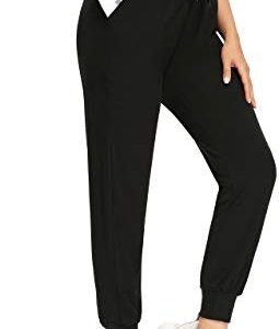 FULLSOFT 3 Pack Sweatpants for Women-Womens Joggers with Pockets Athletic Leggings for Workout Yoga Running(Black,Dark Grey,Pink,Large)