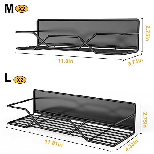 Stofiro 2 Tier Dish Drying Rack with Drainboard & 4 Pack Magnetic Spice Rack for Refrigerator