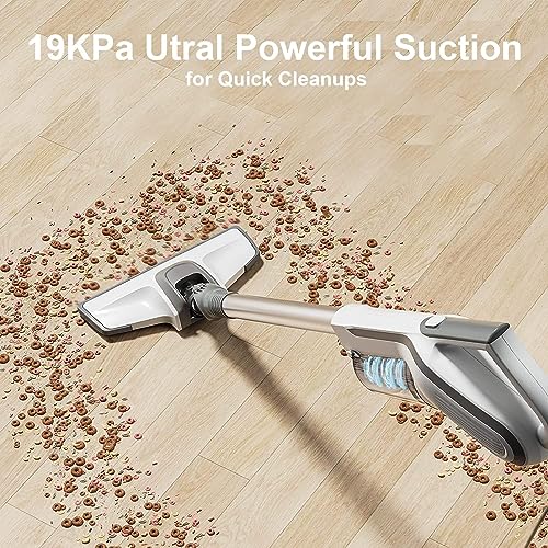 VACLAB Corded Stick Vacuum, 19KPa Lightweight Small Vacuum Cleaner with 650W Powerful Suction, 1.9Lb 3-in-1 Convenient Handheld Vac for Pet Hair Hard Floor Quick Cleanups