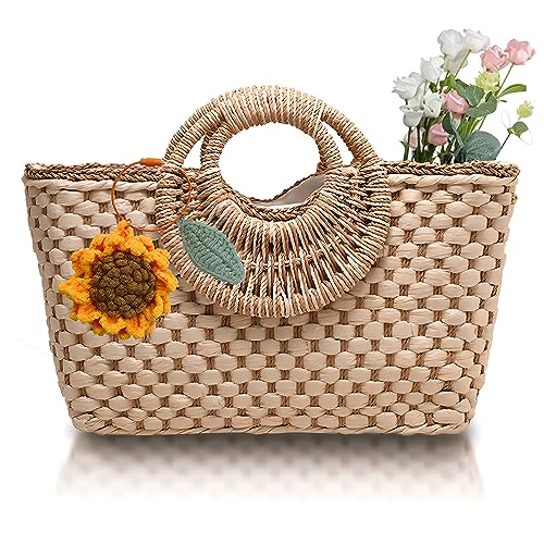 ZPHXD Chic Beach Bags And Straw Tote Bags Luxury Handbags For Women's Vacation Boho Beach Summer Clutch