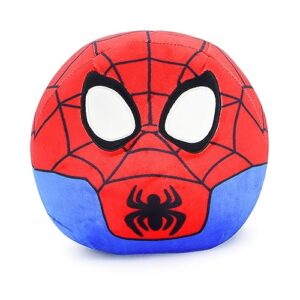 coaqac 7 inch spider plush pillow, super soft spidey plushies stuffed animal toys for kids adults movie fans, birthday gift children's day, red (red)