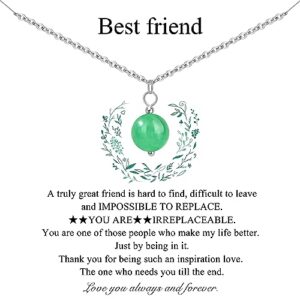 jade pendant best friend birthday gifts for women her gifts for your best friend teen girls best friend necklace for christmas college graduation back to school thanksgiving day green crystal necklace