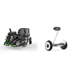 segway ninebot mecha kit, applicable to electric self-balancing scooter & ninebot s kids, smart self-balancing electric scooter, 800 watts power, max 8 miles range & 8.7mph, hoverboard with led light