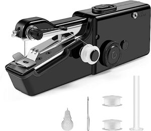 lightweight and easy operated cordless handheld sewing machines for beginners, mini hand sewing machine with accessory kit, portable sewing machine for home quick repairing and stitch handicrafts