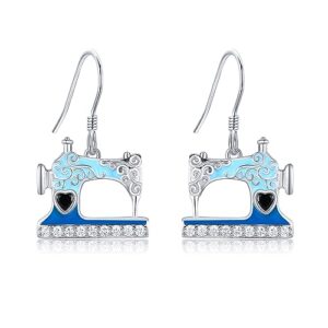 sewing gifts for sewing lovers sterling silver sewing machines earrings for women