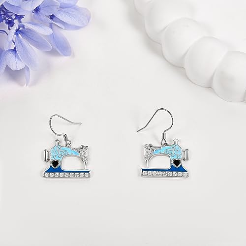 Sewing Gifts for Sewing Lovers Sterling Silver Sewing Machines Earrings for Women