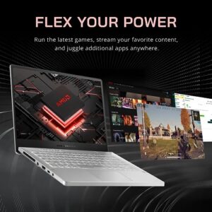 ASUS 2022 ROG Zephyrus G14 14" FHD 144Hz Gaming Laptop, AMD Ryzen 7-5800HS, NVIDIA GeForce RTX 3060 6G Graphics, 16GB RAM, 1TB PCIe SSD, Backlit Keyboard, Win 11 Pro, White, 32GB USB Card