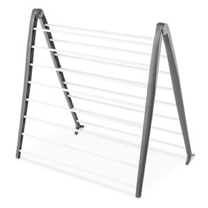 sectti space-saving folding drying rack - extend your clothes’ lifespan with 20 lb capacity: cost-efficient alternative to machine drying - measures 3.0 l x 26.75 w x 53.125 h inches