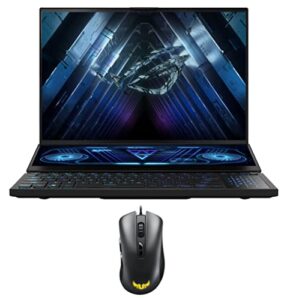 asus rog zephyrus duo 16 gx650 gx gaming & entertainment laptop (amd ryzen 9 7945hx 16-core, 32gb ddr5 4800mhz ram, 4tb pcie ssd, geforce rtx 4080, 16.0" 240hz win 11 pro) with tuf gaming m3