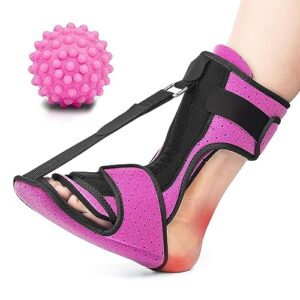 kelong plantar fasciitis night splint: upgraded plantar fasciitis brace with massage ball for foot pain relief by plantar fasciitis achilles tendonitis foot drop flat arch heel spur | comfortable & easy use for women men