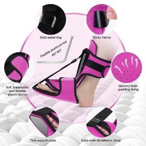 Kelong Plantar Fasciitis Night Splint: Upgraded Plantar Fasciitis Brace with Massage Ball for Foot Pain Relief by Plantar Fasciitis Achilles Tendonitis Foot Drop Flat Arch Heel Spur | Comfortable & Easy Use for Women Men