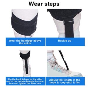 LAIONTY Drop Foot Brace Plantar Fasciitis Night Splint Ankle Support Foot up Splint Hemiplegia Foot Corrector Brace Support Soft Stretching Boot Splints for Feet