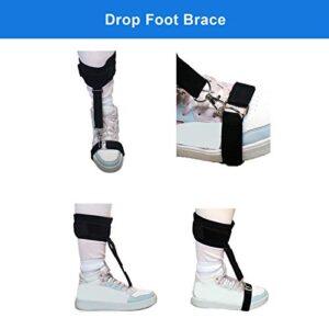 LAIONTY Drop Foot Brace Plantar Fasciitis Night Splint Ankle Support Foot up Splint Hemiplegia Foot Corrector Brace Support Soft Stretching Boot Splints for Feet