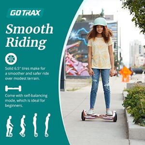 Gotrax Glide Hoverboard for Kids Ages 6-12, Hover Board with Music Speaker & LED Lights, Smart Self Balancing Scooters Hover Board for Kids Adults Gifts, UL2272 Certified(Purple)
