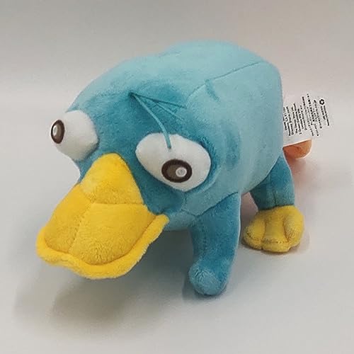 Shontay Perry The Platypus Plush, Platypus Plush Toy for Cartoon Fans Gift,Beautiful Platypus Stuffed Plushies,3D Cartoon Halloween Bat Party Decoration Props Plush Decoration Gift (Dorky Platypus)