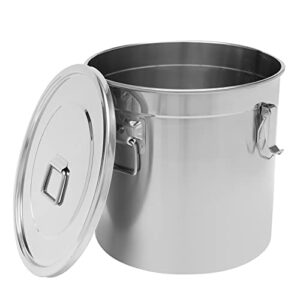 dnysysj airtight canister, stainless steel canisters, rice cereal grain container with lid for household kitchen milk oil sugar storage rice bucket (6l(1.58gal))