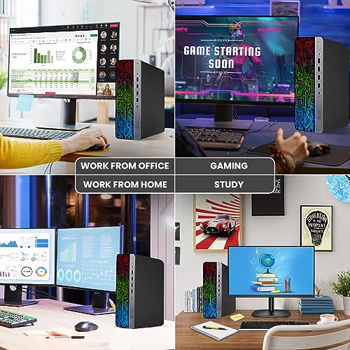 BTO Gaming Desktop Computer RGB PC, Intel Core i7, 32GB DDR4 Ram, New 256GB SSD + 2TB Hard Drive, HDMI, RGB Keyboard and Mouse, Type C Port, NVIDIA GeForce GT-1030, Windows 10 Pro (Renewed)