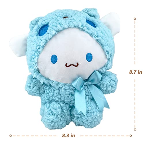 wiemsdoy Strawberry Plush Toy 9'' Cinnamoroll My Melody Plush Toy Cute Pochacco Pompompurin Dog Stuffed Animals Soft Doll Baby Girls Kids Toys Gifts (Blue)