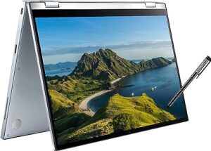 asus chromebook flip c433 14" ips fhd 2-in-1 touchscreen (intel core m3-8100y, 8gb ram, 64gb emmc, stylus) convertible home & business laptop, webcam, long battery life, 3.09 lbs, ist pen, chrome os