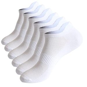 Dirk41 Not Matching Socks Sports Casual Solid Color Breathable And Sweat Absorbing Thin Socks Girls Socks Size 13-1 (White, M)