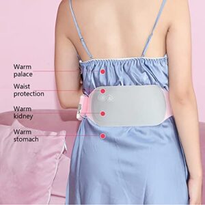 Menstrual Heat Pad, Heating Pad for Back Pain,Portable Electric Fast Heating Belly Wrap Belt,Vibration Massage Comfortable Heating Pad, Back or Belly Pain Relief for Women and Girl