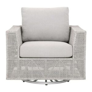 ranch pointe woven rope swivel rocker in taupe & white by lakeview