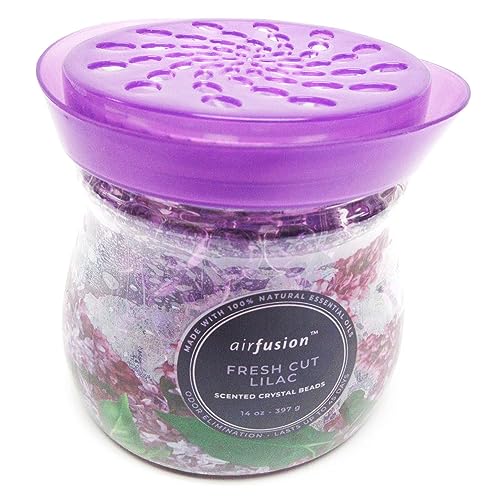 6 Fresh Lilac Scent Odor Eliminator Gel Beads Air Freshener Eliminates Odor 14oz Long Lasting 45 days in Bathrooms Cars Boats RVs Pet Areas Made with Essential Oils 14 Ounce 6 Pack