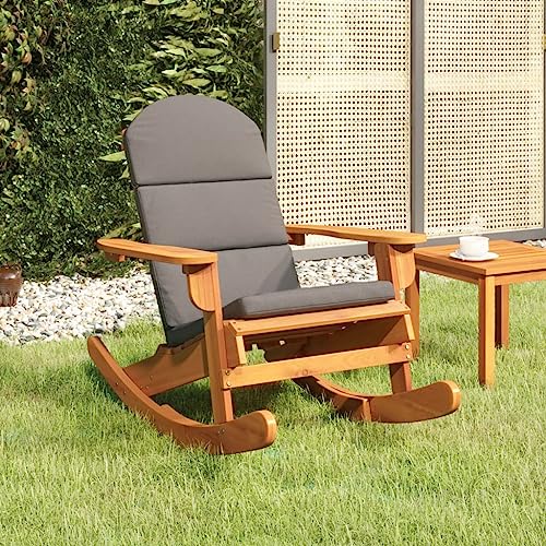 MataldeAdirondack Rocking Chair with Cusons Solid Wood Acacia-1540